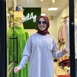 BASKILI MODAL SWEAT TAŞ