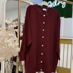 BASİC MERSERİZE HIRKA BORDO