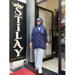 BASİC YUMOŞ HIRKA LACİVERT