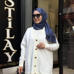 BASİC YUMOŞ HIRKA BEYAZ 