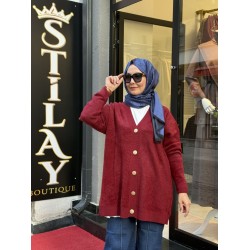 BASİC YUMOŞ HIRKA BORDO