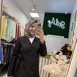 BAĞLAMALI BLAZER CEKET SİYAH 
