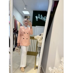 BAĞLAMALI BLAZER CEKET PUDRA 