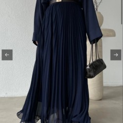 ŞİFON ETEK LACİVERT