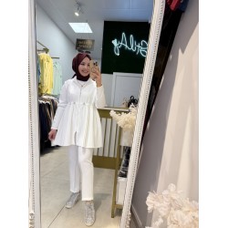 BELDEN PİLİSELİ KAP BEYAZ