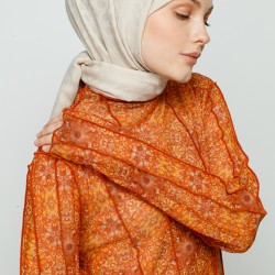 FİLDİŞİ BLOOM DESEN ŞAL 
