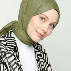 ORMAN YEŞİLİ BLOOM DESEN ŞAL 