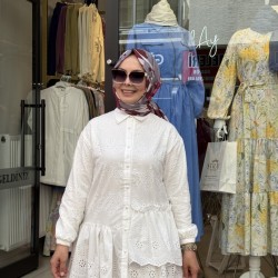 BRODE KAT DETAYLI GÖMLEK BEYAZ