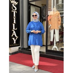 ELSA GÖMLEK SAKS MAVİSİ