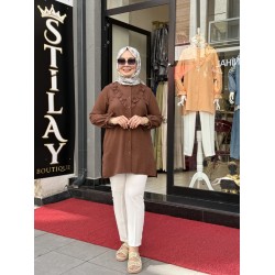 ELSA GÖMLEK ACI KAHVE