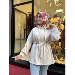 KAPŞONLU MODAL GİY ÇIK KAP BEJ