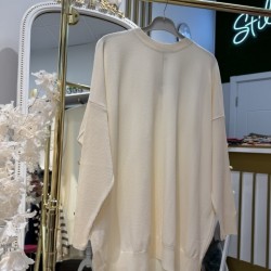 KOLU DÜĞMELİ MERSERİZE TUNİK EKRU