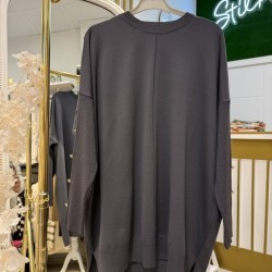 KOLU DÜĞMELİ MERSERİZE TUNİK ANTRASİT