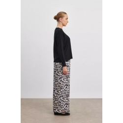 LEOPAR DESENLİ SATEN PANTOLON