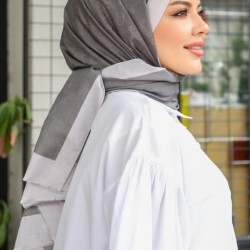 MONOGRAM HALKA DESEN ŞAL FÜME