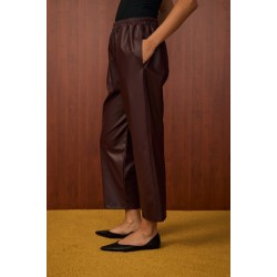 MRW DERİ PANTOLON BORDO