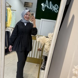 NERVÜR DİKİŞ DETAYLI TAKIM KOYU ANTRASİT