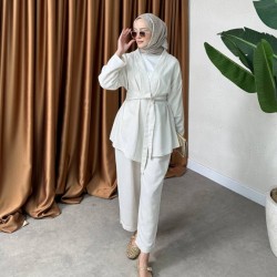 OBESSA KETEN BASİC TAKIM BEJ