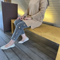 OMUZ DÜĞME DETAYLI TRİKO KAHVE