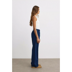 PALAZZO DENİM PANTOLON LACİVERT 