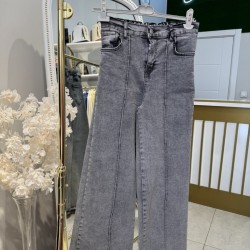 PALAZZO LİKRALI KOT PANTOLON ANTRASİT