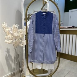 PERU ÇİZGİLİ GÖMLEK LACİVERT