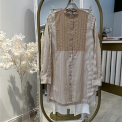 PERU ÇİZGİLİ GÖMLEK KAHVE