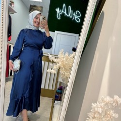 PIRIL ELBİSE LACİVERT