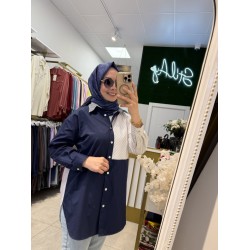 LACİVERT JASMİN GÖMLEK