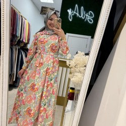 RENKLİ GÖMLEK ELBİSE