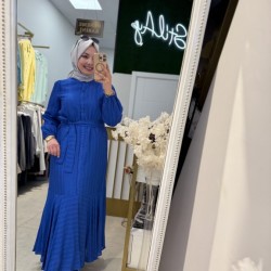 RÜYA ELBİSE SAKS MAVİ