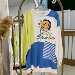 SMİLE SWEATSHİRT MAVİ