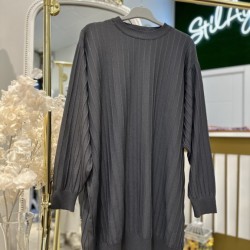 SOĞUK İPLİK MERSERİZE TUNİK ANTRASİT