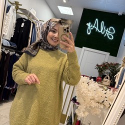 SİMLİ YUMOŞ KAZAK YAĞ YEŞİLİ