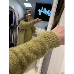 SİMLİ YUMOŞ KAZAK YAĞ YEŞİLİ