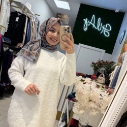 SİMLİ YUMOŞ KAZAK EKRU