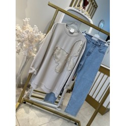 PAÇASI YARI TAŞLI DENİM PANTOLON AÇIK MAVİ 