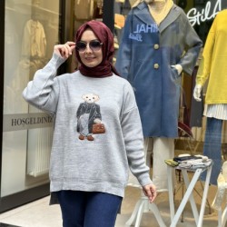 TEDDY TRİKO TUNİK GRİ
