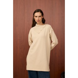 MRW YAKA VEREV TUNİK BEJ