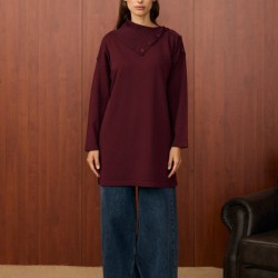 MRW YAKA VEREV TUNİK BORDO