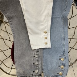 YAN DÜĞME DETAYLI MOMJEAN AÇIK MAVİ