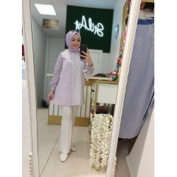 DOA ÇİZGİLİ GÖMLEK LİLA