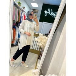 MİU MİU TAŞLI ASİMETRİK TUNİK TAŞ