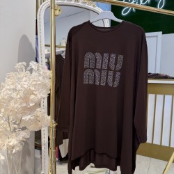 MİU MİU TAŞLI ASİMETRİK TUNİK KAHVE