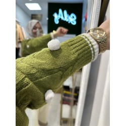 PONPON DETAYLI KAZAK HAKİ 