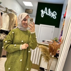 PONPON DETAYLI KAZAK HAKİ 