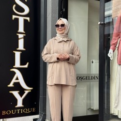 ÇITÇITLI TENSEL MODAL TAKIM BEJ