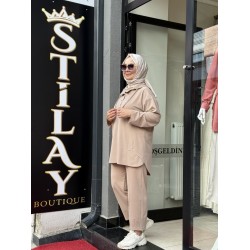 ÇITÇITLI TENSEL MODAL TAKIM BEJ