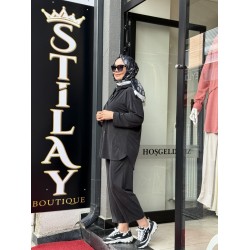 ÇITÇITLI TENSEL MODAL TAKIM SİYAH