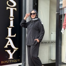 ÇITÇITLI TENSEL MODAL TAKIM SİYAH